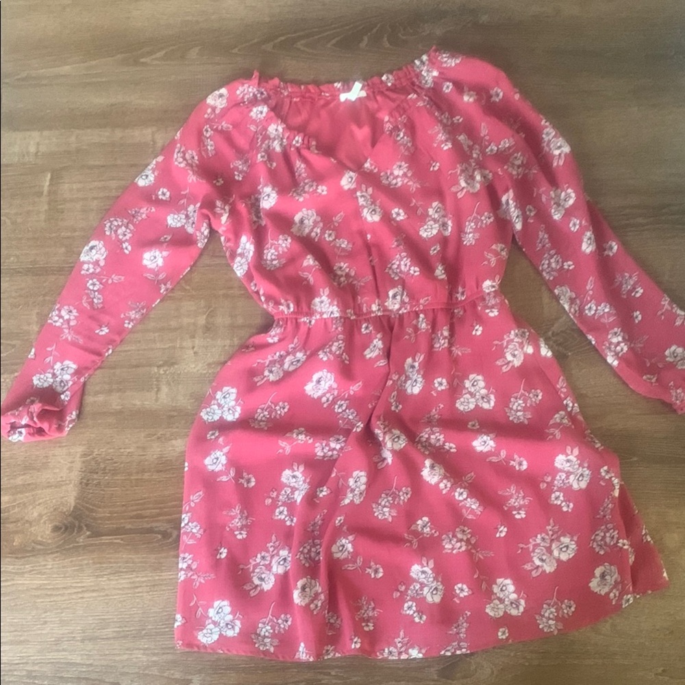 Maurices Pink Bishop Sleeve Sundress